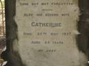 
James WHITE,
died 5 Aug 1898 aged 53 years;
Angelina Elizabeth,
wife,
died 26 Dec 1893 aged 35 years;
Catherine,
second wife,
died 30 May 1937 aged 82 years;
Lawnton cemetery, Pine Rivers Shire
