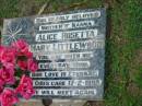 
Alice Rosetta Mary LITTLEWOOD,
mother nanna,
died 17-2-1992;
Lawnton cemetery, Pine Rivers Shire
