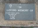 Stuart David WHITE, died 1 Jan 1991 aged 57 years; Lawnton cemetery, Pine Rivers Shire 