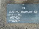Hector John BELL, died 20 Dec 1991 aged 68 years 4 months; Lawnton cemetery, Pine Rivers Shire 