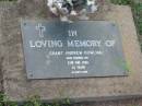 
Grant Andrew DOWLING,
died 22 May 1990 aged 22 years;
Lawnton cemetery, Pine Rivers Shire
