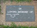 Herman C. OBERDORF, 1906 - 1980; Lawnton cemetery, Pine Rivers Shire 