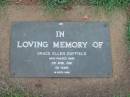 Grace Ellen DUFFIELD, died 3 April 1986 aged 59 years; Lawnton cemetery, Pine Rivers Shire 