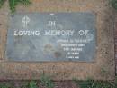 Johan GLOGOVEC, died 26 Jan 1983 aged 69 years; Lawnton cemetery, Pine Rivers Shire 