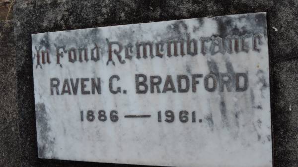 Raven G BRADFORD  | b: 1886  | d: 1961  |   | Legume cemetery, Tenterfield, NSW  |   | 