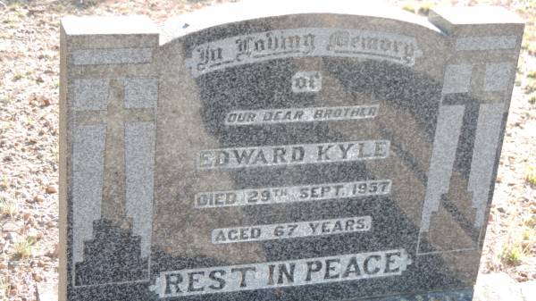 Edward KYLE  | d: 29 Sep 1957 aged 67  | Leyburn Cemetery  |   | 