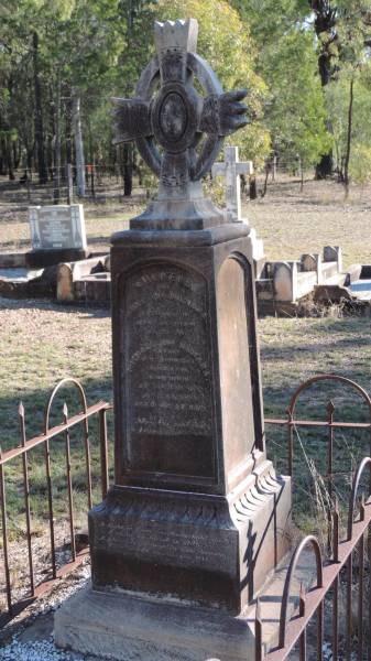 Michael McNAMARA  | d: 18 Jun 1888 aged 42 at Leyburn  | b: county Limerick?  |   | husband of Abby McNAMARA  |   | Leyburn Cemetery  |   | 