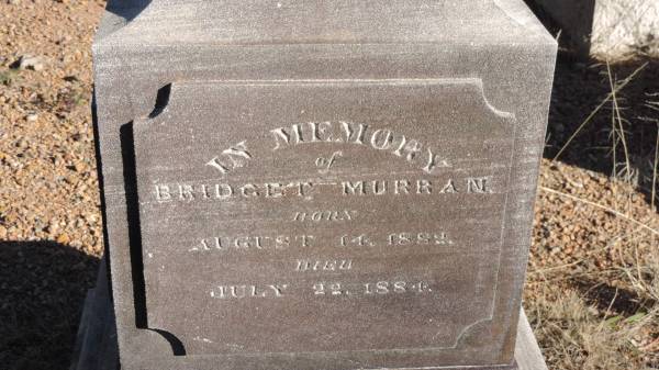 Bridget MURRAN  | b: 14 Aug 1882  | d: 22 Jul 1884  |   | Leyburn Cemetery  |   |   |   | 