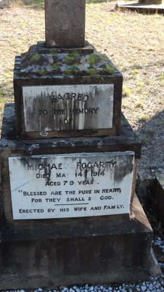 Alice FOGARTY  | d: 18 Jun 1931 aged 87  |   | Michael FOGARTY  | d: 14 May 1914 aged 79  |   | Leyburn Cemetery  |   | 