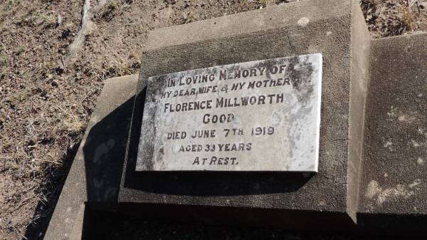 Florence Millworth GOOD  | d: 7 Jun 1919 aged 33  |   | Leyburn Cemetery  |   | 