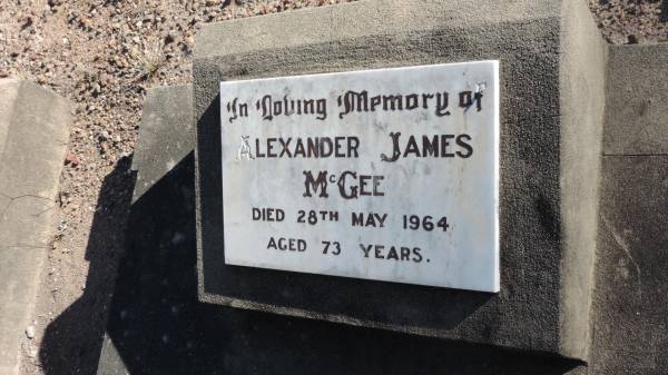 Alexander James McGEE  | d: 28 May 1964 aged 73  |   | Leyburn Cemetery  |   | 
