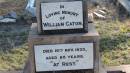 
Mary CATON
d: 9 Apr 1922 aged 65

William Caton
d: 16 Nov 1935 aged 85

Leyburn Cemetery

