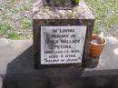 Brian Wallace PETERS, died 13 Jan 1935 aged 5 months; Lockrose Green Pastures Lutheran Cemetery, Laidley Shire 