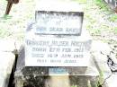 Dorothy Hilder NIETHE, baby, born 27 Feb 1913 died 16 Jan 1915; Lockrose Green Pastures Lutheran Cemetery, Laidley Shire 