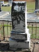 
William Henry HAWKINS died 19 July 1904 aged 47 years;
Logan Village Cemetery, Beaudesert
