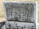 
David WARD died 3 Sept 1953 aged 66? years;
Logan Village Cemetery, Beaudesert

