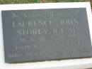 
Laurence John STOREY B.E.M., 30-6-08 - 3-12-00, husband of Mona;
Logan Village Cemetery, Beaudesert
