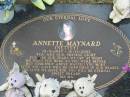 
Annette MAYNARD (Nettsy), 15-9-1947 - 16-11-2002;
Logan Village Cemetery, Beaudesert Shire
