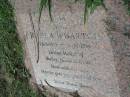 
Ronda WHARTON, 26-5-1955 - 10-10-1996, mother of Shelley, Jeanie, Katie;
Logan Village Cemetery, Beaudesert Shire
