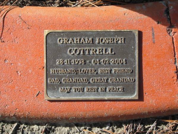 Graham Joseph COTTRELL, 28-11-1938 - 04-02-2004;  | Logan Village Cemetery, Beaudesert  | 
