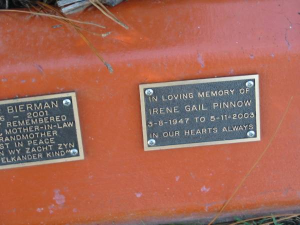 Irene Gail PINNOW, 3-8-1947 - 5-11-2003;  | Logan Village Cemetery, Beaudesert  | 