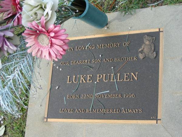 Luke PULLEN, born 22 Nov 1996, son brother;  | Logan Village Cemetery, Beaudesert Shire  | 
