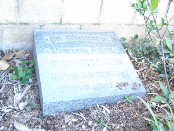 Vinton Paul GALLAGHER  | d: 9 Aug 1967, aged 74  | Landsborough shire historical museum  | 