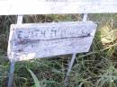 Edith McMullen died 21 Aug 1886, aged 6 weeks Fassifern Scrub Templin lone grave 