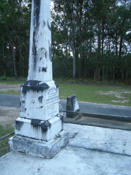 James Frank OXENFORD,  | husband father,  | died 4 July 1923 aged 55 years;  | Mary,  | wife mother,  | died 23 April 1935 aged 86? years;  | Lower Coomera cemetery, Gold Coast  | 