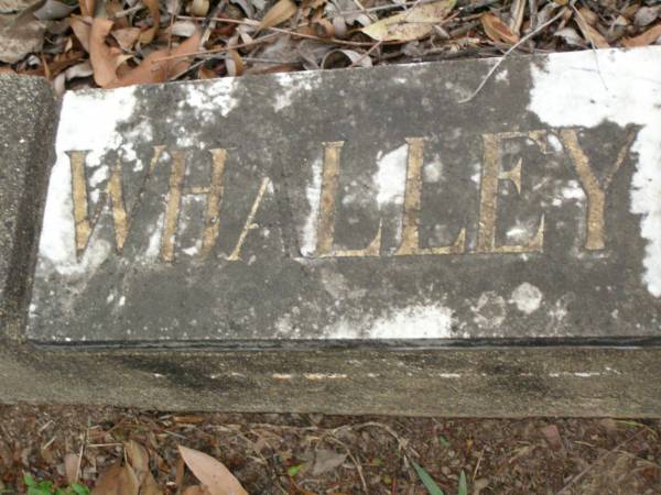 James WHALLEY,  | husband father,  | died 19 May 1947 aged 69 years;  | Rosena WHALLEY,  | wife,  | died 21 May 1966 aged 84 years;  | Lower Coomera cemetery, Gold Coast  | 