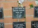 
Dorothea OXENFORD,
died 18-11-75 aged 69 years;
Lower Coomera cemetery, Gold Coast
