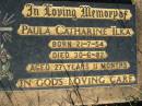 Paula Catharine IKLA, born 21-7-54 died 30-6-82 aged 27 years 11 months; St Michael's Catholic Cemetery, Lowood, Esk Shire 