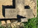 
Martin GARSKE, husband of Pauline GARSKE,
died 12 March? 1895 aged 38 years;
St Michaels Catholic Cemetery, Lowood, Esk Shire
