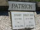 
Stuart PATRICK
b: 5 Jul 1902, d: 18 Dec 1981
Violet May PATRICK
b: 27 May 1903, d: 17 Nov 1963
Lowood General Cemetery

