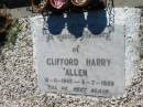 Clifford Harry ALLEN b: 12 Nov 1945, d: 8 Jul 1989 Lowood General Cemetery  