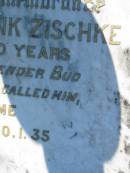 Percy Frank ZISCHKE 30 Jan 1935, aged 10 Lowood General Cemetery  