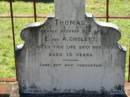 
Thomas CHISLETT
(son of E and A CHISLETT)
d: 26 Nov 1919, aged 13
Lowood General Cemetery

