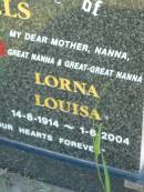 James Bannantyne FRIELS b: 14 Sep 1911, d: 14 May 1998 Lorna Louisa FRIELS b: 14 Aug 1914, d: 1 Jun 2004 Lowood General Cemetery  