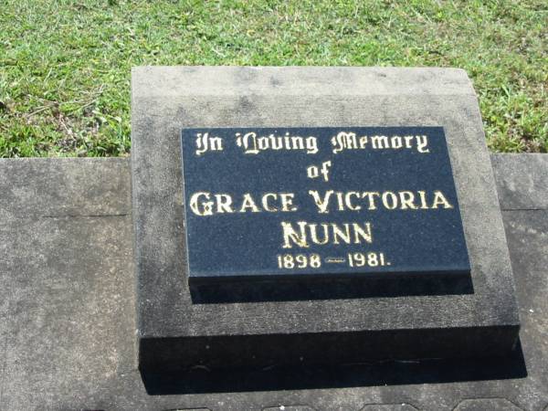 Grace Victoria NUNN  | 1898 - 1981  | Lowood General Cemetery  |   | 