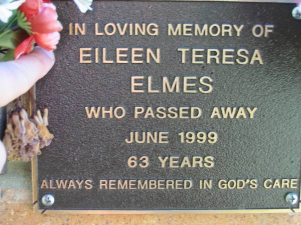 Eileen Teresa ELMES  | d: Jun 1999, aged 63  | Lowood General Cemetery  |   | 