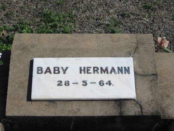 Baby HERMANN, 28-5-64;  | Lowood Trinity Lutheran Cemetery (St Mark's Section), Esk Shire  | 