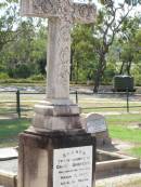 
David ANDREWS,
died 7 March 1907 aged 61 years,
erected by wife & children;
Fleurine E. ANDREWS,
died 13 Dec 1938 aged 80 years;
Ma Ma Creek Anglican Cemetery, Gatton shire
