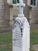 
Caroline, wife of C. KAJEWSKI,
died 17 Sept 1917 aged 79 years;
Ma Ma Creek Anglican Cemetery, Gatton shire
