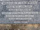 
William F. KAJEWSKI, husband father,
died 18 Jan 1941 aged 68 years;
Lucy Cecilia KAJEWSKI,
died 8 Apr 1957 aged 70 years;
Betty KAJEWSKI, daughter sister,
died 2 Nov 1953 aged 21 years;
Ma Ma Creek Anglican Cemetery, Gatton shire
