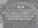 
Sydney Lewis CLARKE, husband dad,
died 7 June 1944 aged 38 years;
Ma Ma Creek Anglican Cemetery, Gatton shire
