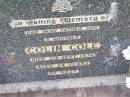 
Colin COLE, father son brother,
died 5 Sept 1976 aged 54 years;
Ma Ma Creek Anglican Cemetery, Gatton shire
