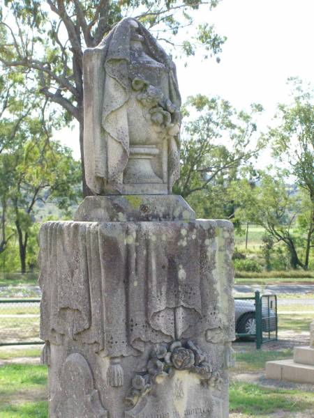 Mary DUMSCHAT, mother,  | died 15 May 1905 aged 68 years;  | Ma Ma Creek Anglican Cemetery, Gatton shire  | 