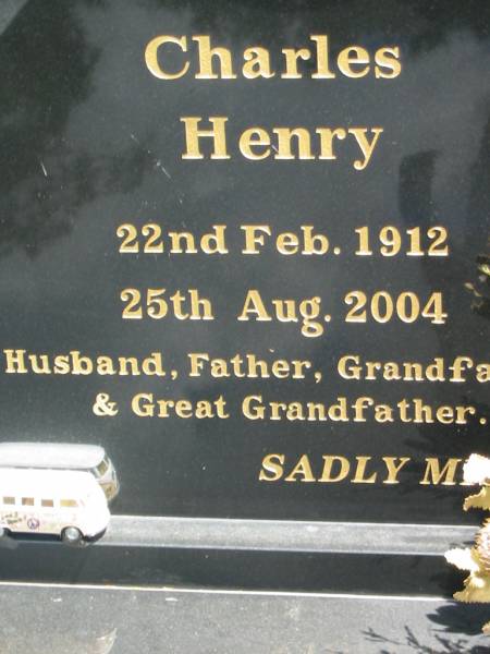 Charles Henry PRIOR,  | 22 Feb 1912 - 25 Aug 2004,  | husband father grandfather great-grandfather;  | Emily Christina Margaret PRIOR,  | 25 June 1912 - 29 Nov 2002,  | wife mother grandmother great-grandmother;  | Maclean cemetery, Beaudesert Shire  | 
