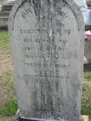 
Christian SPANN,
born 23 Sept 1823 died 14 Aug 1907,
husband? of Friedericke SPANN;
Marburg Lutheran Cemetery, Ipswich
