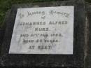 
Johannes Alfred KURZ,
died 31 Aug 1925 aged 26 years;
Marburg Lutheran Cemetery, Ipswich
